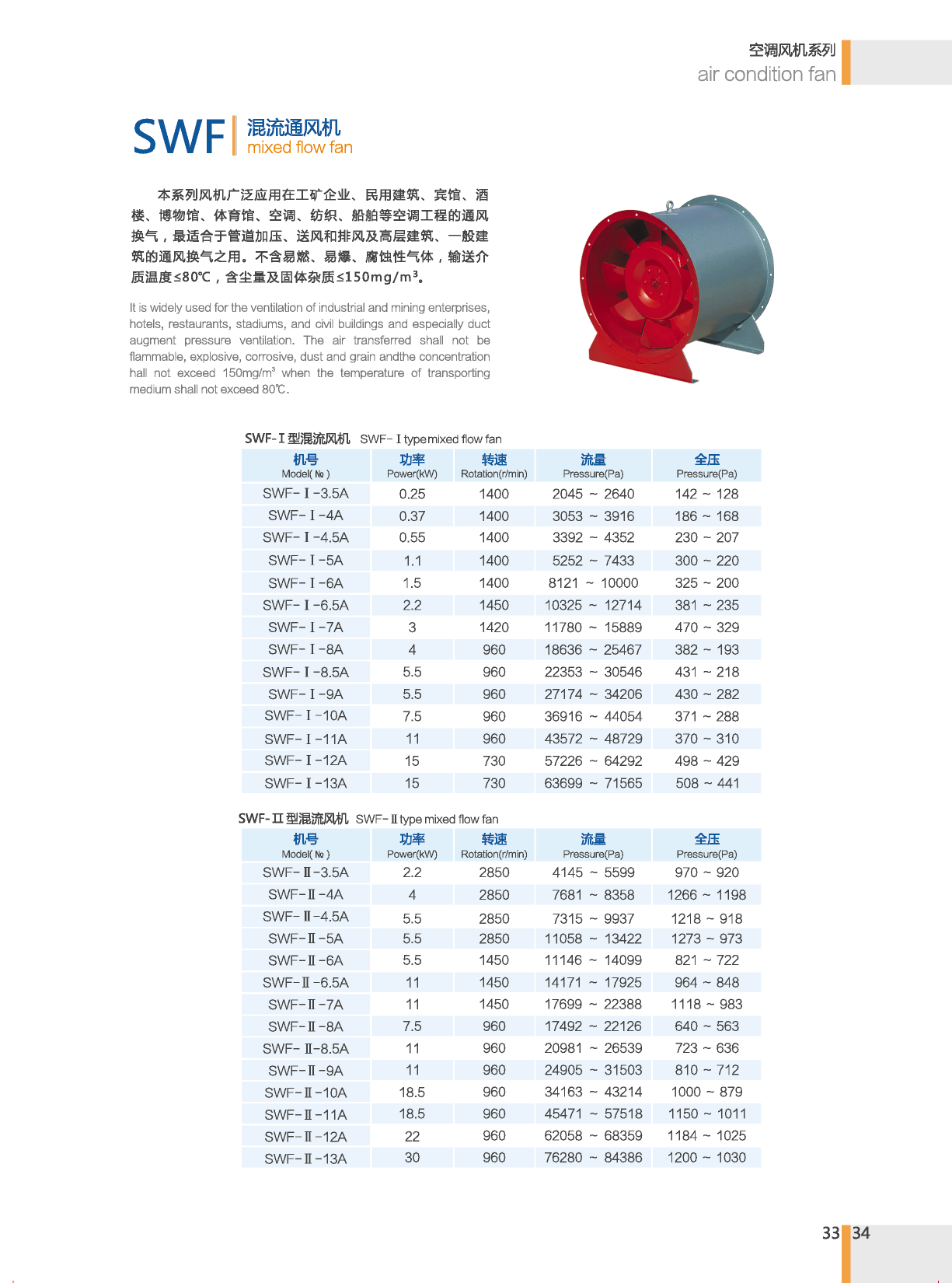 SWF混流通風(fēng)機(jī)